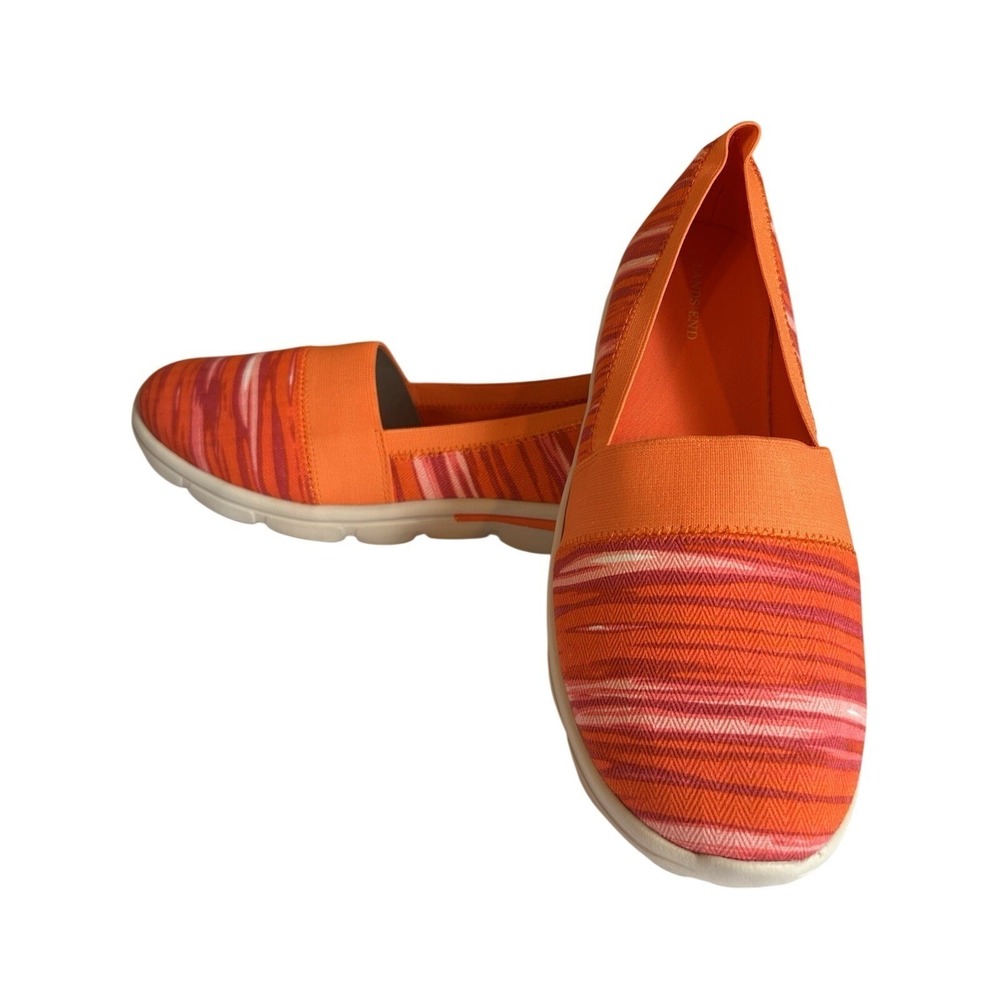 NWT Lands' End Orange Tie Dye New Gatas Slip on Shoes‎ Size 9